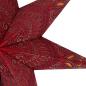 Preview: Khidki Rot mit rotem Glitter, 7 Zacken , 60cm